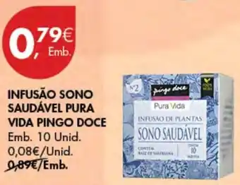 Pingo Doce Infusão Sono Saudável Pura Vida Pingo Doce 10 unid. promoção