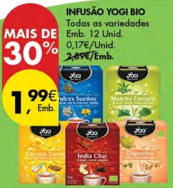 Pingo Doce Infusão Yogi Bio 12 unid. promoção