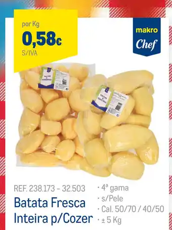 Makro Batata Fresca Inteira p/Cozer 5kg promoção