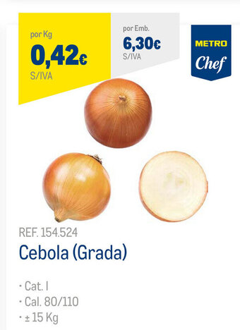 Makro Cebola Grada 15kg promoção