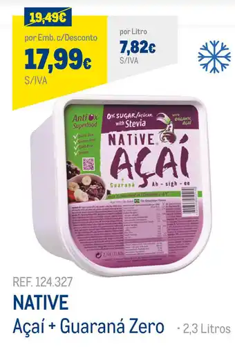 Makro Native Açaí + Guaraná Zero 2,3 Litros promoção