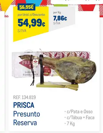 Makro Prisca Presunto Reserva 7kg promoção