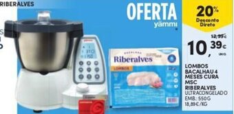 Continente Lombos Bacalhau 4 Meses Cura MSC Riberalves 550g promoção