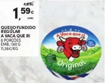 Continente Queijo Fundido Regular A Vaca Que Ri 140g promoção