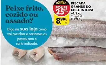 Pingo Doce Pescada Grande do Chile inteira +1,2kg promoção