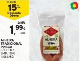 Continente Alheira Tradicional Prisca 180g promoção