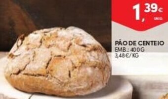 Continente Pão de Centeio 400g promoção