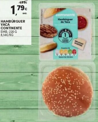 Continente Hambúrguer Vaca Continente 220g promoção