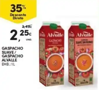 Continente Gaspacho Suave/Gaspacho Alvalle 1L promoção