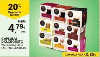 Continente Cápsulas Dolce Gusto 16 Cápsulas promoção