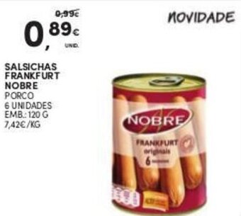Continente Salsichas Frankfurt Nobre 120g promoção