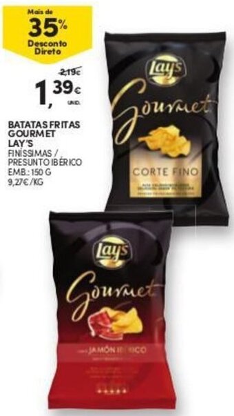 Continente Batatas Fritas Gourmet Lay's 150g promoção