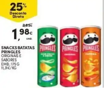 Continente Snacks Batatas Pringles 175g promoção