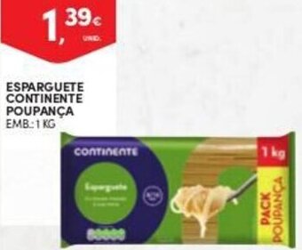 Continente Esparguete Continente Poupança 1kg promoção