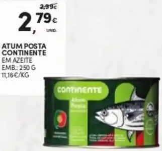 Continente Atum Posta Continente 250g promoção
