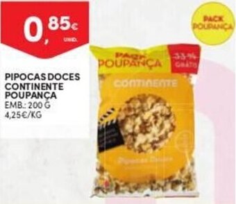 Continente Pipocas Doces Continente Poupança 200g promoção
