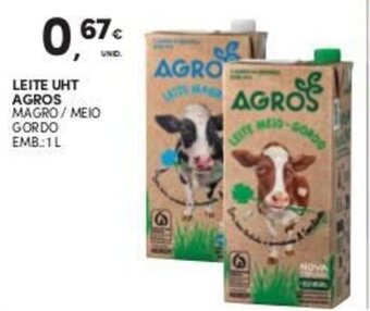 Continente Leite UHT Agros 1L promoção