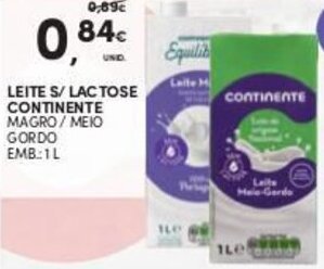 Continente Leite S/Lactose Continente 1L promoção