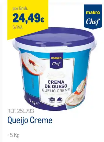 Makro Queijo Creme 5kg promoção