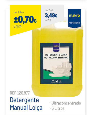 Makro Detergente Manual Loiça 5 Litros promoção