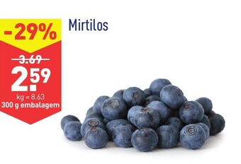 ALDI Mirtilos 300g promoção