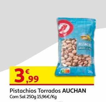 Auchan Pistachios torrados auchan:com sal 250 g promoção