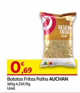 Auchan Batatas fritas palha auchan:160 g promoção