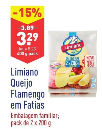ALDI Limiano Queijo Flamengo em Fatias 400g promoção