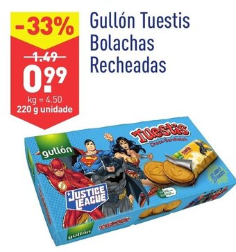 ALDI Gullón Tuestis Bolachas Recheadas 220g promoção