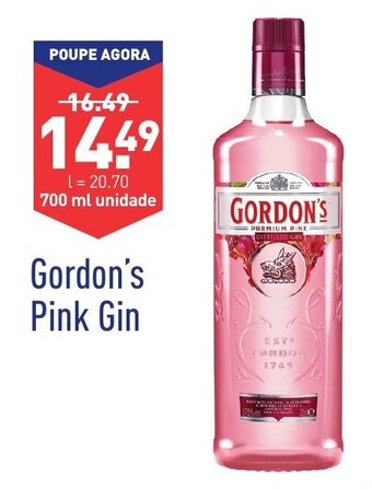 ALDI Gordon's Pink Gin 700ml promoção