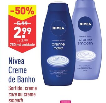 ALDI Nivea Creme de Banho 750ml promoção