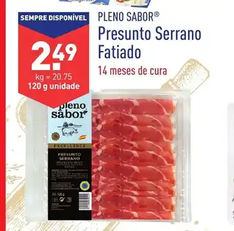ALDI Presunto Serrano Fatiado 120g promoção