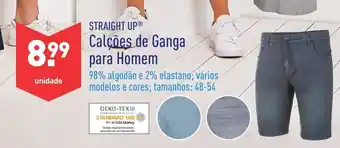 ALDI Calções de Ganga para Homem 48-54 promoção