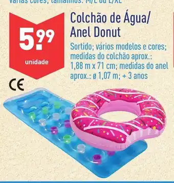 ALDI Colchão de Água Anel Donut 1,88mx71cm promoção