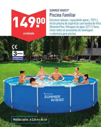 ALDI Summer Waves Piscina Familiar 3,66mx84cm promoção