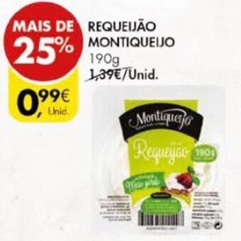 Pingo Doce Requeijão Montiqueijo 190g promoção