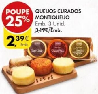 Pingo Doce Queijos Curados Montiqueijo 3 unid promoção