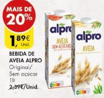 Pingo Doce Bebida de Aveia Alpro 1lt promoção