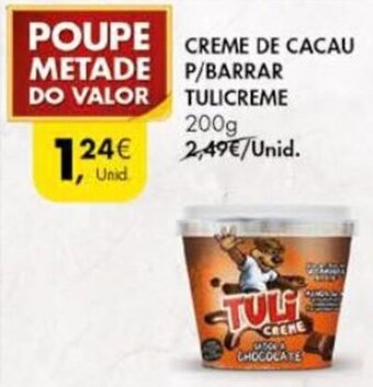 Pingo Doce Creme de Cacau p/Barrar Tulicreme 200g promoção