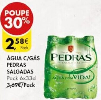 Pingo Doce Água c/Gás Pedras Salgadas 6 x 33cl promoção
