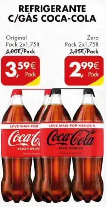Pingo Doce Refrigerante c/Gás Coca-Cola Original 2 x 1,75lt promoção