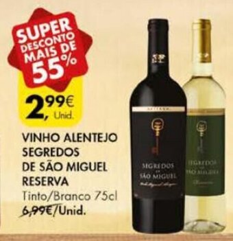 Pingo Doce Vinho Alentejo Segredos de São Miguel Reserva 75cl promoção