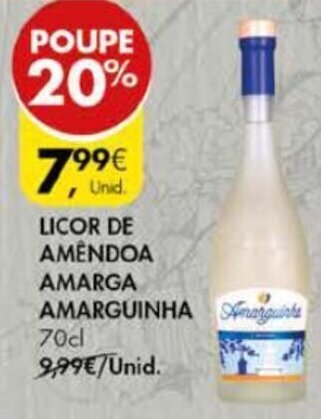Pingo Doce Licor de Amêndoa Amarguinha 70cl promoção