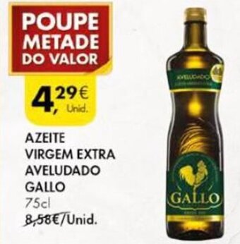 Pingo Doce Azeite Virgem Extra Aveludado Gallo 75cl promoção