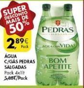 Pingo Doce Água com gás pedras salgadas promoção