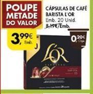 Pingo Doce Cápsulas de café l'or promoção