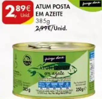 Pingo Doce Atum Posta em Azeite 385g promoção