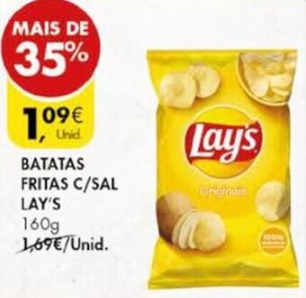 Pingo Doce Batatas Fritas c/Sal Lay's 160g promoção