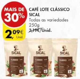 Pingo Doce Café Lote Clássico Sical 250g promoção