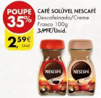 Pingo Doce Café Solúvel Nescafé Descafeinado / Creme 100g promoção
